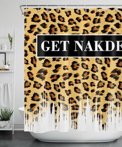 Abstract Leopard Pattern Shower Curtain for a Bold Bathroom Decor