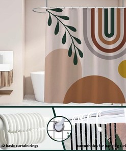 Abstract Painting Pattern Boho Mid Century Shower Curtain - Bath Supply, Modern Bathroom Decor