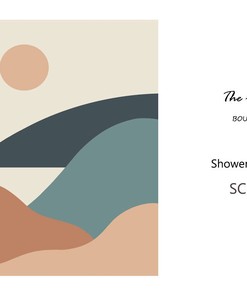 Abstract Sun and Mountain Landscape Shower Curtain - Home Decor, Waterproof Quality Bathroom Curtain with Grommets and Hooks 