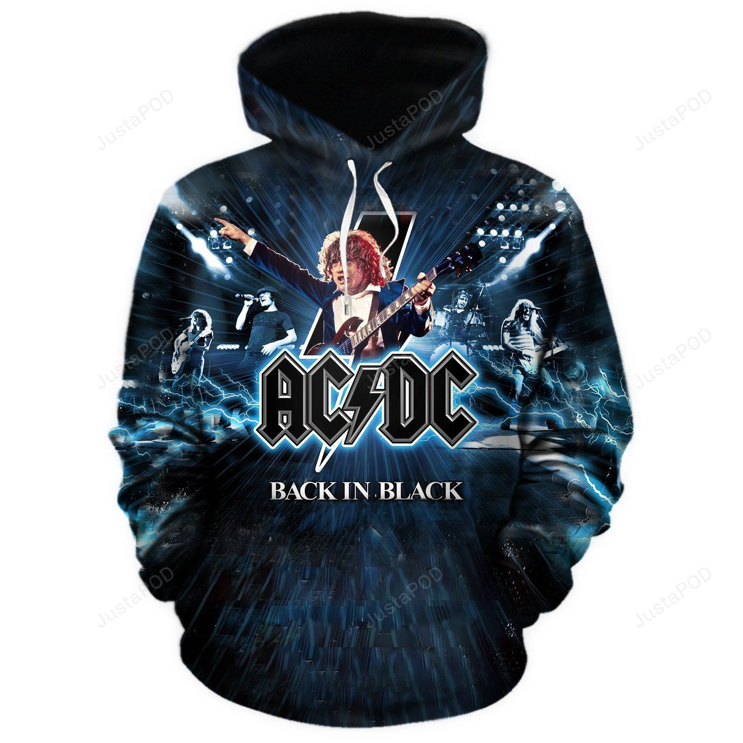 Ac/Dc Back In Black 3D Hoodie Zip Hoodie