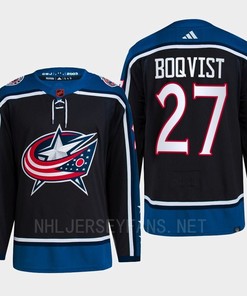 Adam Boqvist 27 Reverse Retro 2.0 2022 Columbus Blue Jackets Navy Jersey Primegreen