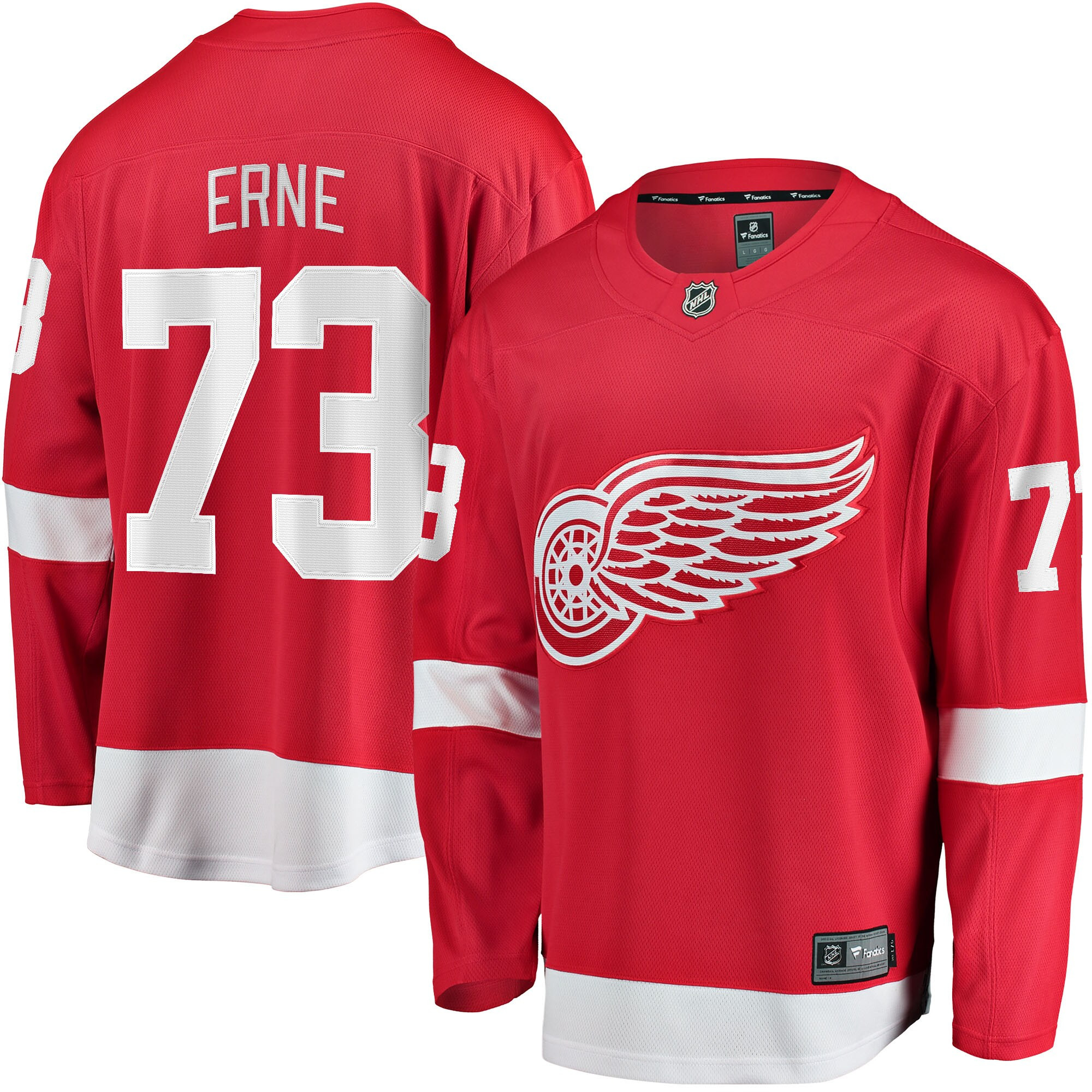Adam Erne Detroit Red Wings Fanatics Branded Home Breakaway Player Jersey - Red Nhl