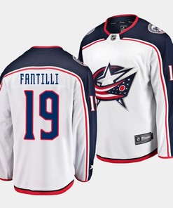 Adam Fantilli #19 Columbus Blue Jackets 2023 NHL Draft Away Men Jersey - White