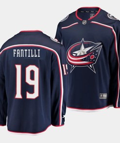 Adam Fantilli #19 Columbus Blue Jackets 2023 NHL Draft Home Men Jersey - Navy
