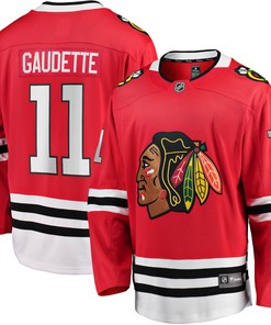 Adam Gaudette Chicago Blackhawks Fanatics Branded 2017/18 Home Breakaway Replica Jersey - Red Nhl