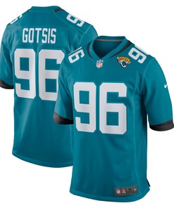 Adam Gotsis Jacksonville Jaguars Game Jersey - Teal Nfl