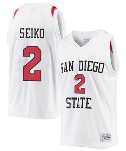 Adam Seiko 2 San Diego State Aztecs 2023 Basketball Jersey- Men White