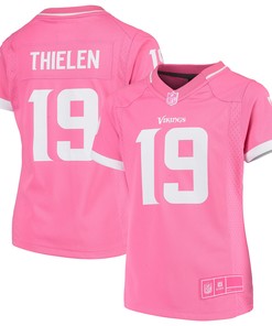 Adam Thielen Minnesota Vikings Girls Fashion Bubble Gum Jersey - Pink Nfl