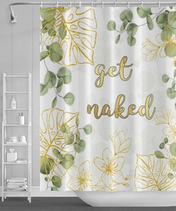 Add a Natural Touch with Green Leaves Floral Shower Curtain with Banana Leaf Theme