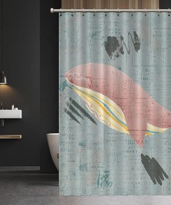 Add a Splash of Pink to your Bathroom with Pink Whale Shower Curtain featuring Sea Animal by ArogGeld