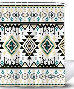Add a Touch of Argyle Navajo Fabric Shower Curtain to your Bathroom Decor