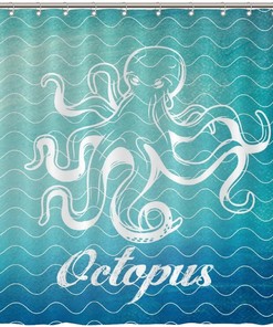 Add a Touch of Underwater World with Octopus Shower Curtain featuring Sea Animal by ArogGeld