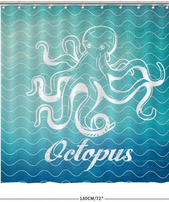 Add a Touch of Underwater World with Octopus Shower Curtain featuring Sea Animal by ArogGeld
