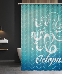 Add a Touch of Underwater World with Octopus Shower Curtain featuring Sea Animal by ArogGeld