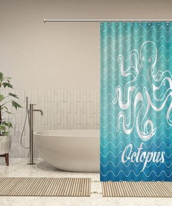 Add a Touch of Underwater World with Octopus Shower Curtain featuring Sea Animal by ArogGeld
