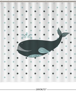 Add a Touch of Wildlife to your Bathroom with Whale Shower Curtain featuring Animal Print by ArogGeld