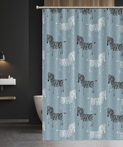 Add a Touch of the Wild with Zebra Shower Curtain featuring Wild Animal by ArogGeld