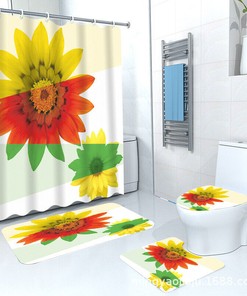 Add a splash of Sunshine to your Bathroom with Artistic Sunflower Shower Curtain with Free Shipping