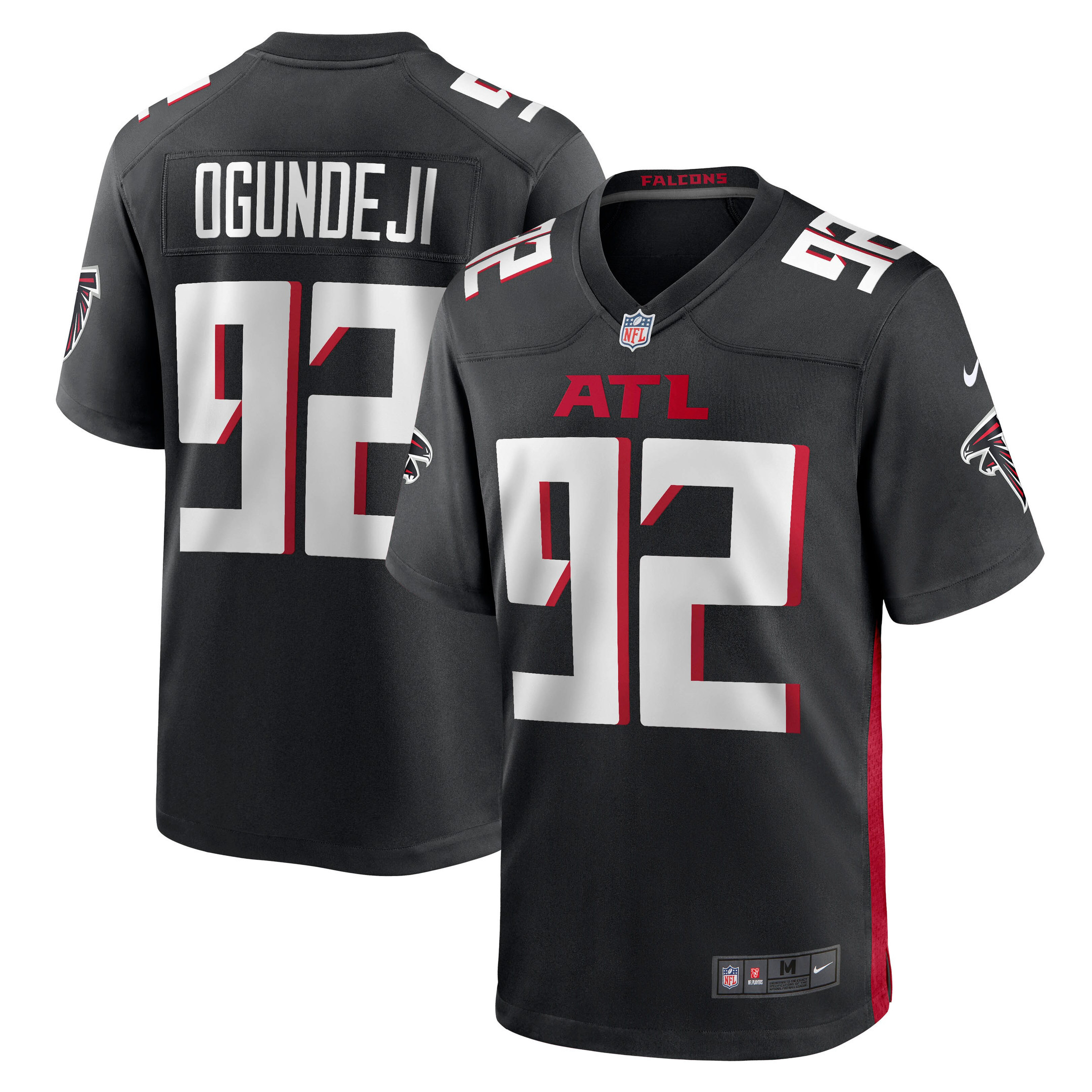 Adetokunbo Ogundeji Atlanta Falcons Game Jersey - Black Nfl