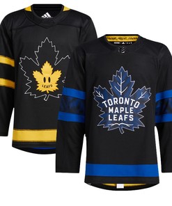 Adidas Authentic Toronto Maple Leafs X Drew House Alternate Blank Jersey - Black Nhl