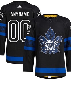 Adidas Authentic Toronto Maple Leafs X Drew House Alternate Custom Jersey - Black Custom Jerseys Nhl
