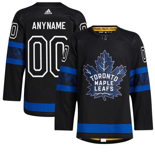 Adidas Authentic Toronto Maple Leafs X Drew House Alternate Custom Jersey - Black Custom Jerseys Nhl