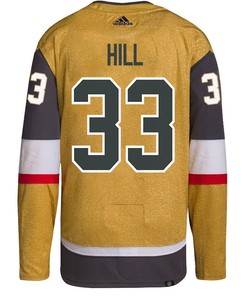 Adin Hill 33 Vegas Golden Knights Stanley Cup 2023 Champions Patch Home Breakaway Men Jersey - Gold