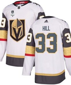 Adin Hill 33 Vegas Golden Knights Stanley Cup 2023 Final Patch Away Breakaway Men Jersey - White