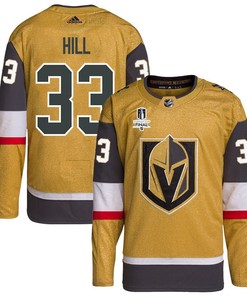 Adin Hill 33 Vegas Golden Knights Stanley Cup 2023 Final Patch Home Breakaway Men Jersey - Gold