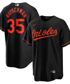 Adley Rutschman 35 Baltimore Orioles Alternate Men Jersey - Black