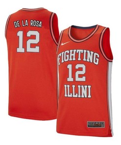 Adonis De La Rosa 12 Illinois Fighting Illini Retro Elite Basketball Men Jersey - Orange