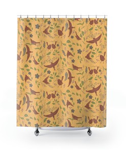 Adorable Birds and Animals Shower Curtain Set for Housewarming and Bathroom Refresh Gifts