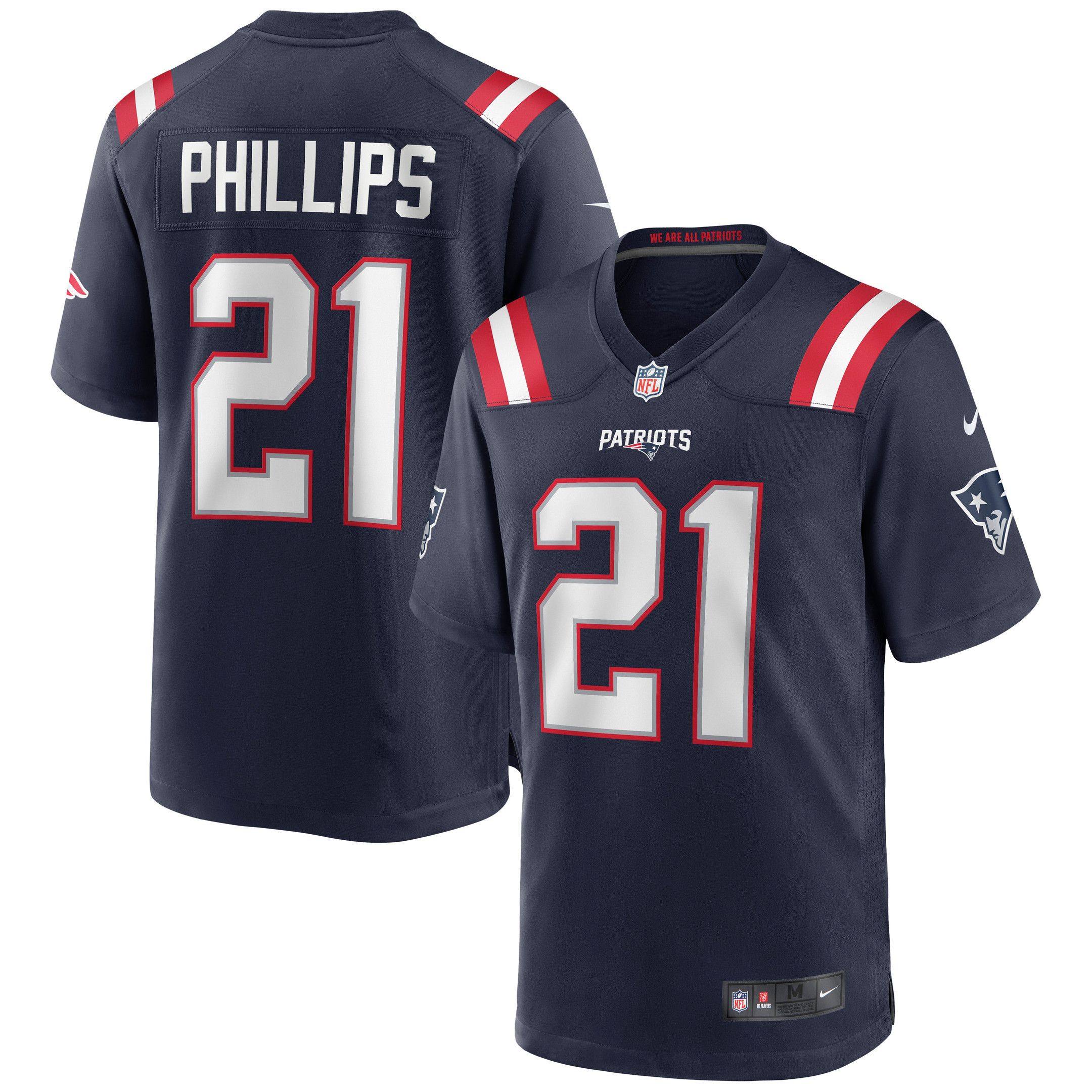 Adrian Phillips New England Patriots Game Jersey - Navy Nfl