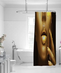 African American Abstract Boho Shower Curtain for Modern and Chic Bathroom Decor