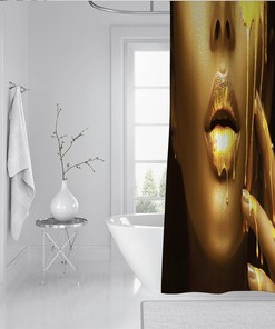 African American Abstract Boho Shower Curtain for Modern and Chic Bathroom Decor