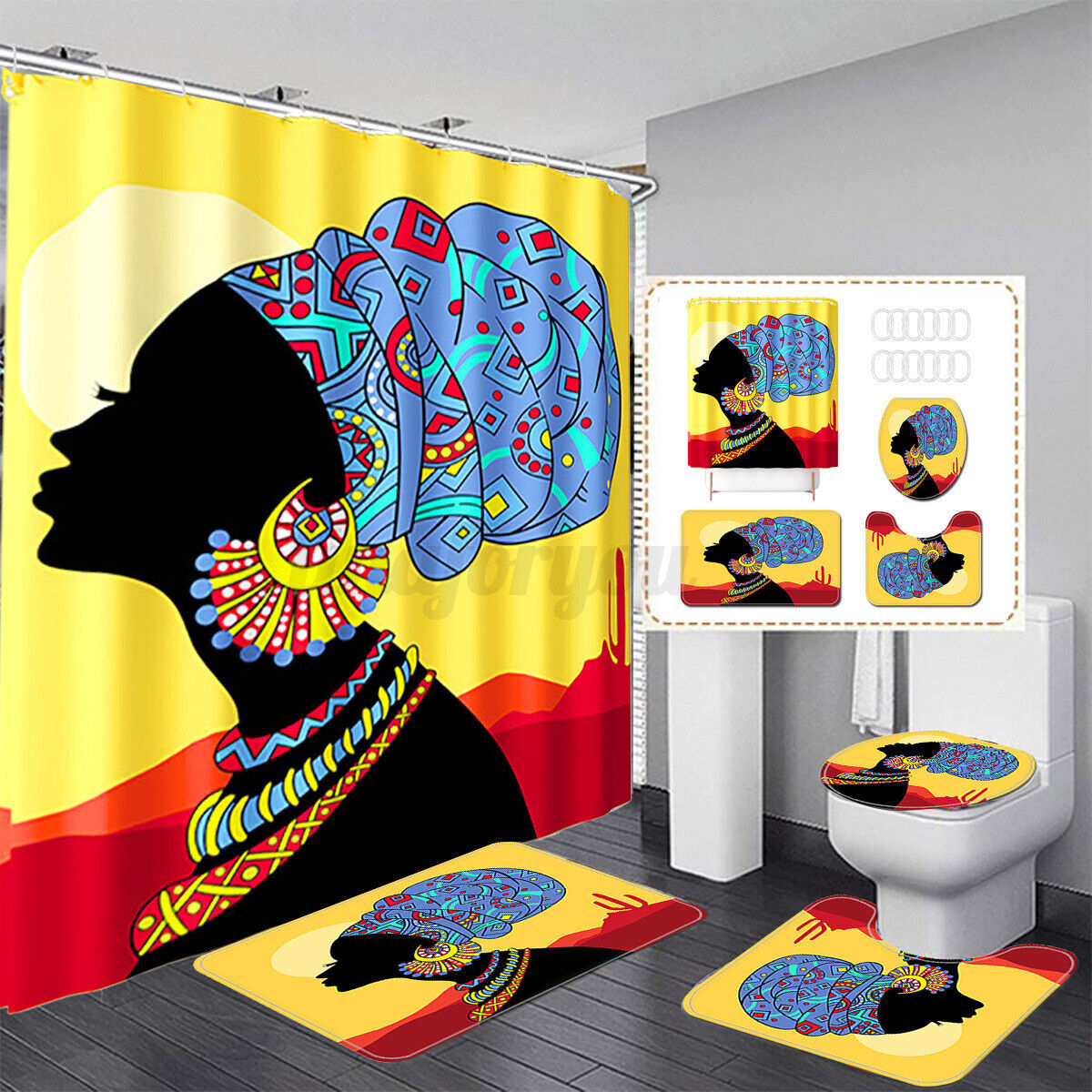 Black Art Shower Curtains