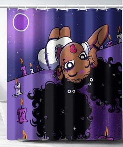 African American Black Girl Magic Waterproof Shower Curtain with Cute and Fun Design for Kids and Women Bathroom Decor