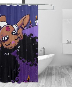 African American Black Girl Magic Waterproof Shower Curtain with Cute and Fun Design for Kids and Women Bathroom Decor
