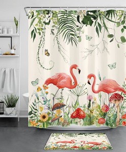 African American Girl Red Lips Shower Curtain for Boho Abstract Bathroom Decor