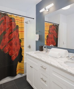 Afro American Kente Head Wrap Shower Curtain