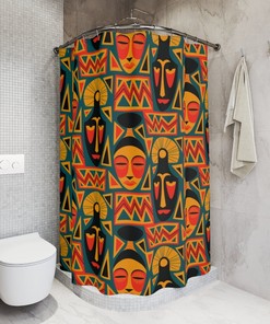 Afrocentric Tribal Shower Curtain