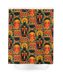 Afrocentric Tribal Shower Curtain