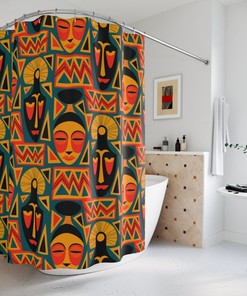 Afrocentric Tribal Shower Curtain