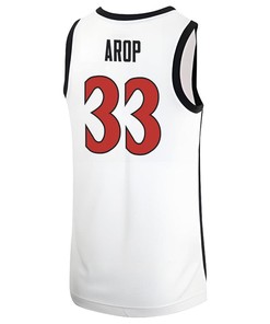 Aguek Arop 33 San Diego State Aztecs 2023 Basketball Jersey MW Logo- Men White