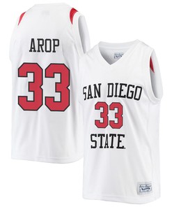 Aguek Arop 33 San Diego State Aztecs 2023 Basketball Jersey- Men White