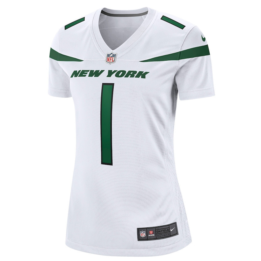 Ahmad Sauce Gardner 1 New York Jets Women's 2022 Draft First Round Pick Game Jersey In White