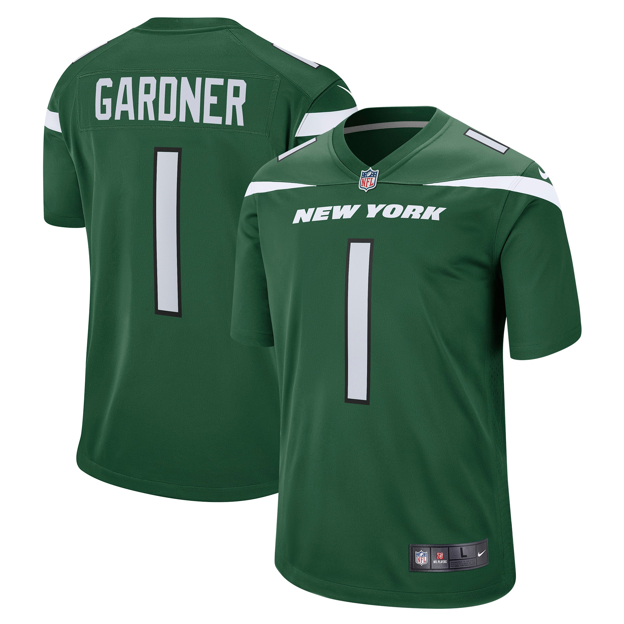 Ahmad Sauce Gardner New York Jets 2022 Nfl Draft First Round Pick Game Jersey - Gotham Green