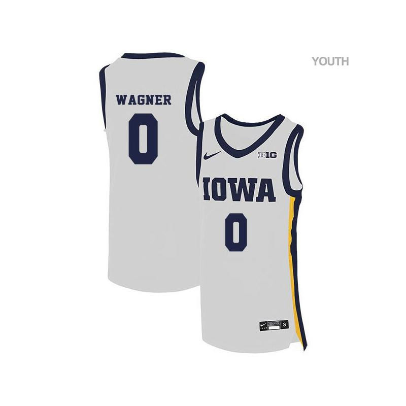 Ahmad Wagner 0 Iowa Hawkeyes Elite Basketball Youth Jersey - White