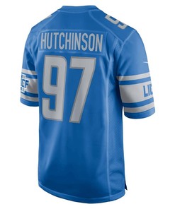 Aidan Hutchinson 97 Detroit Lions Men Game Jersey - Blue