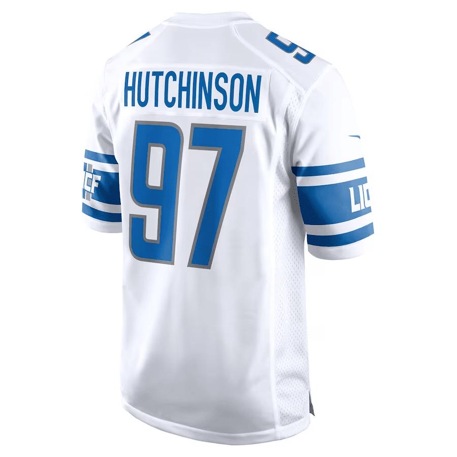 Aidan Hutchinson 97 Detroit Lions Men Game Jersey - White